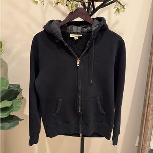 Burberry Black Zip Up Sweater